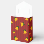 Holiday Red Gold Stripe Bells Christmas Geschenkschachtel (Geöffnet)