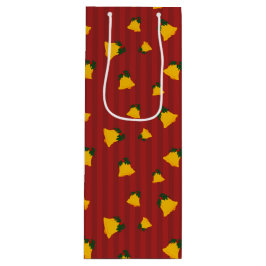 Holiday Red Gold Stripe Bells Christmas Geschenktüte Für Weinflaschen