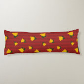 Holiday Red Gold Stripe Bells Christmas Seitenschläferkissen (Rückseite)