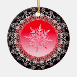 Holiday Red Ice Keramik Ornament