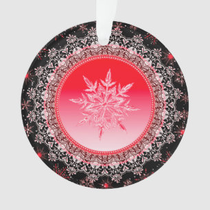 Holiday Red Ice Ornament