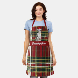 Holiday Red Kariert Boston Terrier Dog Weihnachten Schürze