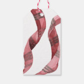 Holiday Red Kariert Bow Ribbon Weihnachtsgeschenke Geschenkanhänger (Rückseite)