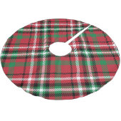 Holiday Red Kariert Pattern Polyester Weihnachtsbaumdecke (Schrägansicht)