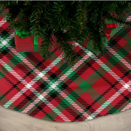 Holiday Red Kariert Pattern Polyester Weihnachtsbaumdecke