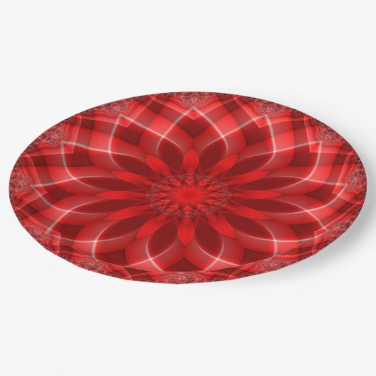 Holiday Red Pappteller (Schrägansicht)