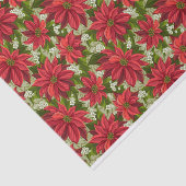 Holiday Red Poinsettia Tissue Paper Seidenpapier (Ausschnitt)