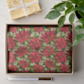 Holiday Red Poinsettia Tissue Paper Seidenpapier (Geschenk)