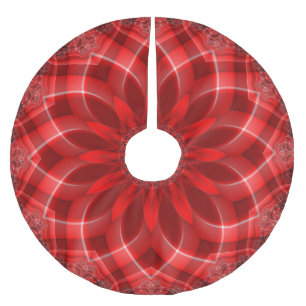 Holiday Red Polyester Weihnachtsbaumdecke