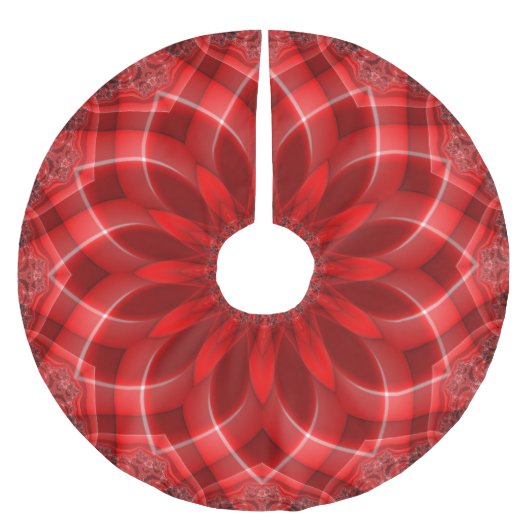 Holiday Red Polyester Weihnachtsbaumdecke (Vorderseite)