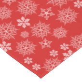 Holiday Red Simple Snowflake Modern Stylish Kurzer Tischläufer (Ecke)