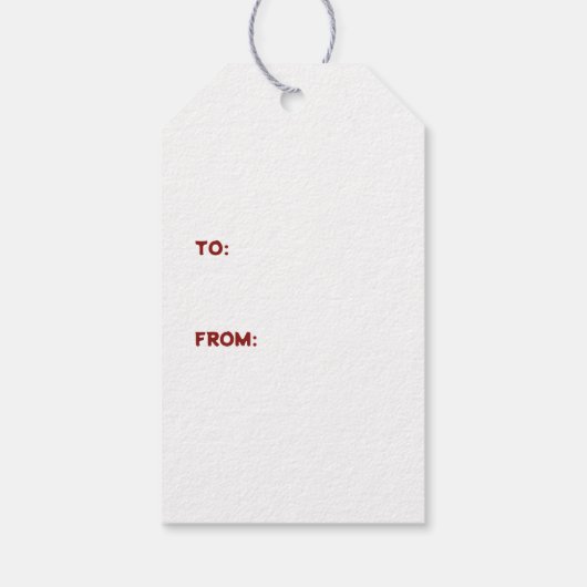 Holiday Red Tartan Christmas Plaid Geschenkanhänger (Rückseite)