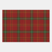 Holiday Red Tartan Christmas Plaid Geschenkpapier Set (Vorderseite 2)
