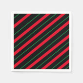 Holiday Red und Black Party Napkins Serviette (Vorderseite)