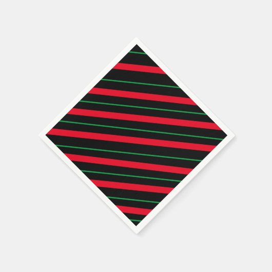 Holiday Red und Black Party Napkins Serviette (Ecke)