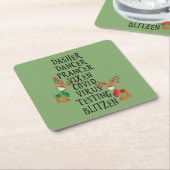 Holiday Reindeer Covid 2020 Weihnachten Rechteckiger Pappuntersetzer (angewinkelt)