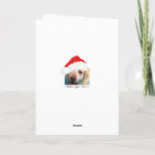 Holiday Reindeer Fox Red Labrador Faltgraukarte Karte (Rückseite)