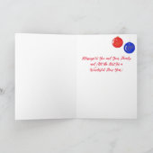 Holiday Reindeer Fox Red Labrador Faltgraukarte Karte (Innenseite)