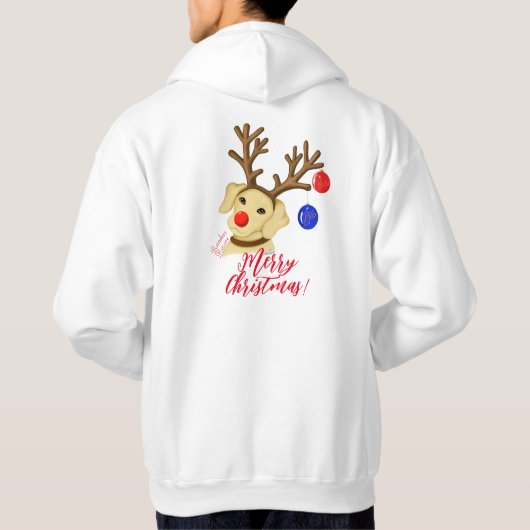 Holiday Reindeer Gelbe Labrador Sweat Shirt (Rückseite)