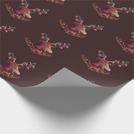 Holiday Reindeer Geschenkpapier (Ecke)