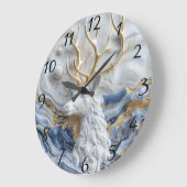 Holiday Reindeer Magic Display Große Wanduhr (Winkel)
