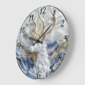 Holiday Reindeer Magic Display Große Wanduhr (Winkel)
