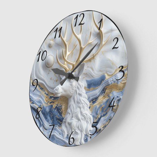 Holiday Reindeer Magic Display Große Wanduhr (Winkel)