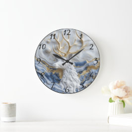 Holiday Reindeer Magic Display Große Wanduhr