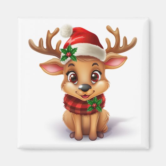 Holiday Reindeer Magnet (Vorne)