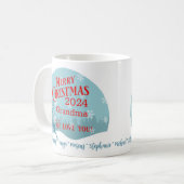 Holiday Reindeer Personalisierte Mug Kaffeetasse (Vorderseite Links)