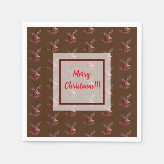 Holiday Reindeer Serviette (Vorderseite)
