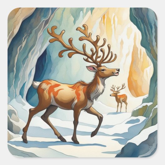 Holiday Reindeer Sticker (Vorderseite)