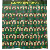 Holiday Rentier Holiday Shower Vorhang (Vorderseite)