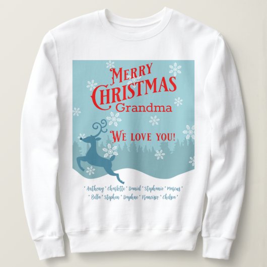 Holiday Rentier Personalisiert Women's Sweatshirt (Design vorne)