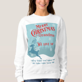 Holiday Rentier Personalisiert Women's Sweatshirt