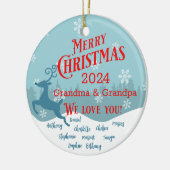 Holiday Rentier Personalisierte Keramik Ornament (Links)
