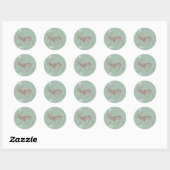 Holiday Rentier Snowflakes - Geschenk Aufkleber (Blatt)