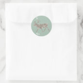 Holiday Rentier Snowflakes - Geschenk Aufkleber (Tasche)