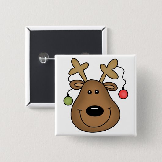Holiday Rentier Tshirts und Geschenke Button (Vorne & Hinten)