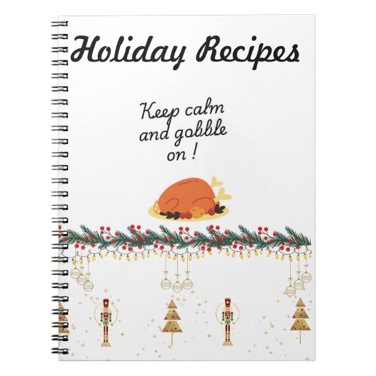 Holiday Rezepte Spiralheft Notizblock (Vorderseite)