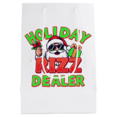 Holiday Rizz Dealer gen alpha meme Christmas Mittlere Geschenktüte (Rückseite)