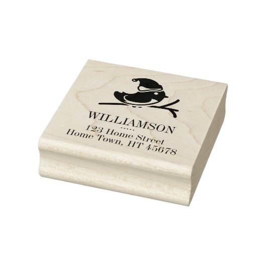 Holiday Robin Square Rücksendeadresse Gummistempel (Stempel)