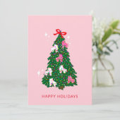 Holiday Roller Skate Ornaments Weihnachtsbaum Karte (Stehend Vorderseite)