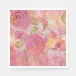 Holiday Rose Luncheon Paper Napkins Serviette
