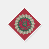 Holiday Rosette Holly Serviette (Ecke)