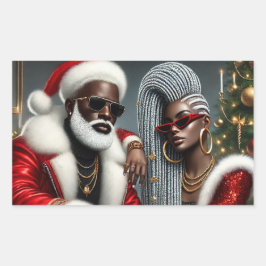 Holiday Royalty Rechteckiger Aufkleber