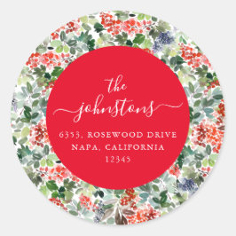 Holiday-Rücksendeadresse für benutzerdefinierte Sk Runder Aufkleber