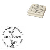 Holiday Rudolph Circle Rücksendeadresse Gummistempel (Stempel)