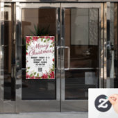 Holiday saison Shop-Zeichen mit QR-Code. Fensteraufkleber (Büro Tür)