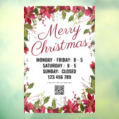 Holiday saison Shop-Zeichen mit QR-Code. Fensteraufkleber (Blatt 3)